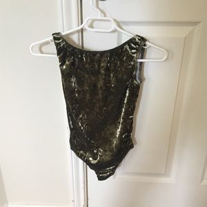 velvet class in dancewear leotard